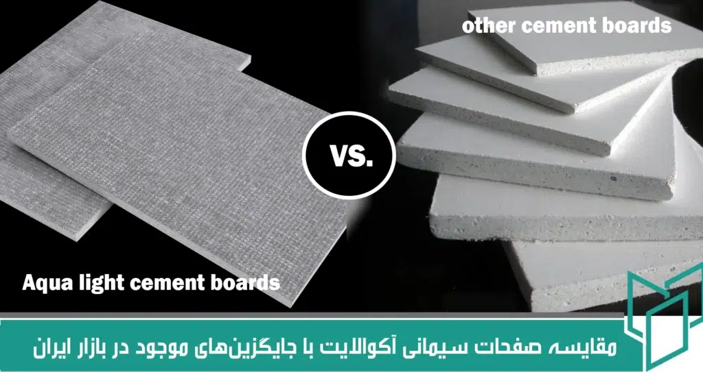 مقایسه صفحات سیمانی آکوالایت با جایگزین‌های موجود در بازار ایران