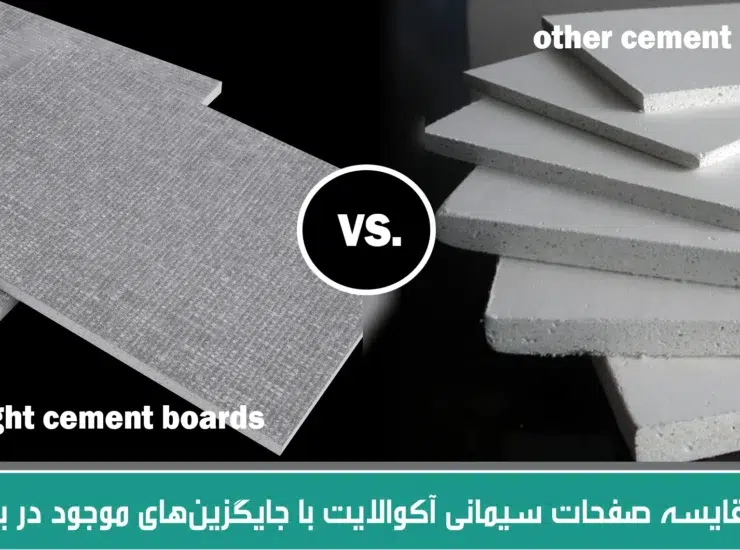 مقایسه صفحات سیمانی آکوالایت با جایگزین‌های موجود در بازار ایران