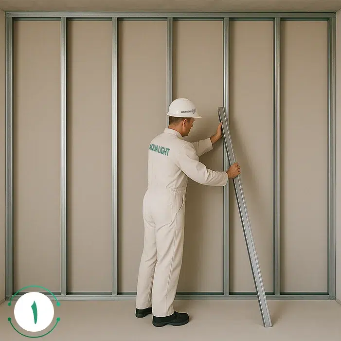 نصب مقاطع گالوانیزه U و C شکل به‌صورت قائم و افقی